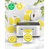 MUNBYN 2 Inch Circle Yellow Thermal Sticker Labels, Self-Adhesive Round