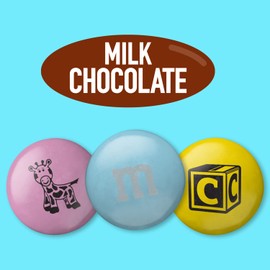 M&MS WORLD M&M'S New Baby Milk Chocolate Candy - 2lbs of Bulk Candy Perfect for Gender Reveal, New Baby Announcement, DIY Baby Showers and Sweet Baby Gifts