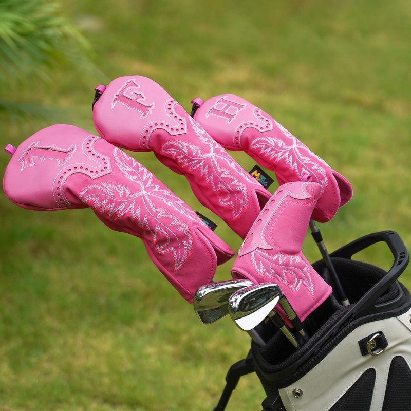mytag Pink Golf Club Head Covers, Western Cowboy Retro Golf
