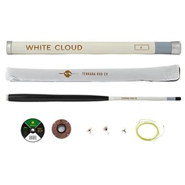Tenkara Rod Co. White Cloud Rod - Ultra Lightweight Portable Tenkara Fly Fishing Rod 8ft. Length 2.1 Ounces Small Stream - Complete Kit