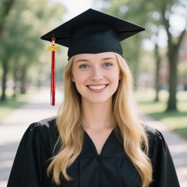 2026 Graduation Tassel, 2026 Tassel Graduation, 2026 Tassels for Graduations Cap with 2026 Year Gold Charms for Graduate Cap, Red Black White Grad Tassels for Class of 2026 Grad Ceremonies Accessories