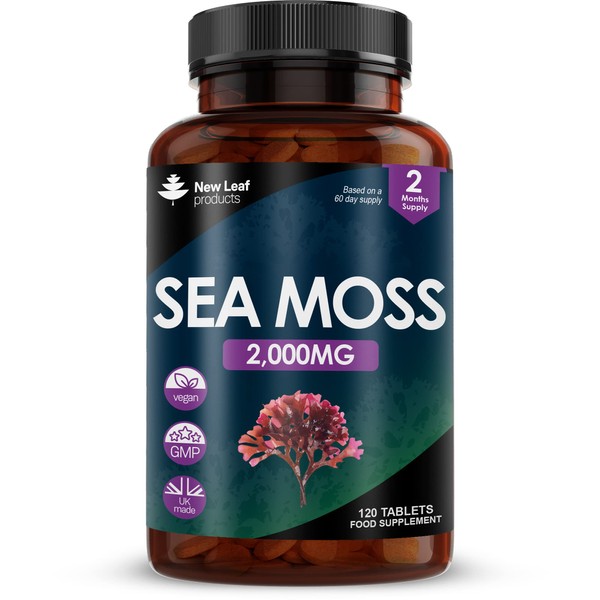 Sea Moss Tablets Extract High Strength 2000mg - Sea Moss