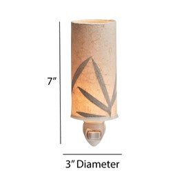 Eangee Home Design Paper Night Light Bamboo Shade Made of Handmade Paper 3 Inches Length x 3 Inches Width x 7 Inches Height (625 a)