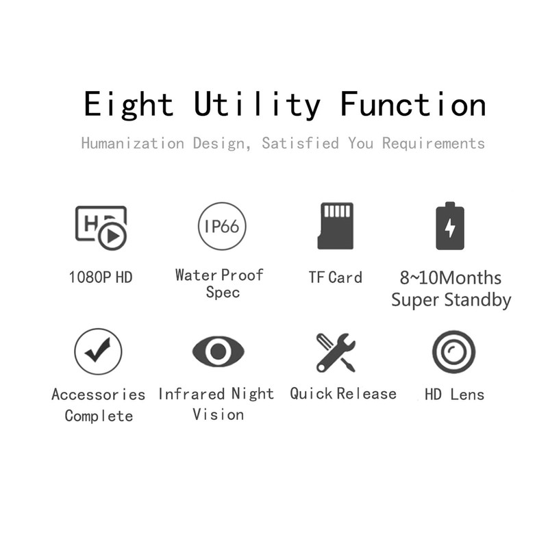 1080P 36MP Trail Game Camera IP66 Waterproof Infrared Induction Hunting