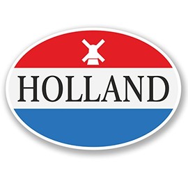 2 x Holland Vinyl Stickers Bike Laptop Helmet Map Flag Windmill Car Bike #4341 (10cm Wide x 7cm Tall)