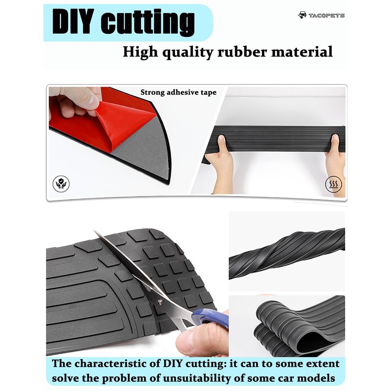 TACOPETS Car Rear Bumper Protector, 41 x 3.4 inch Trimmable,