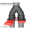 DRUCKKRAFT 2-way branch pipe DN75, branch piece, Y-distributor, extraction system,