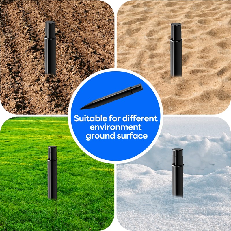 8 Pack Reinforced Ground Stakes, 0.83" x 8.27" Solar Lights