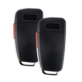 USAKeys Car Key Replacement for AUD- A1 TT R8 Q3 2009-2014 - 8X0 837 220 D 433MHz with FCC: 8X0837220D or 8X0837220 Uncut Blade HU66 Included ID48 Chip (Pair)