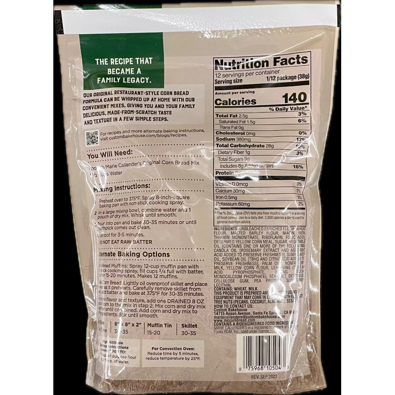 Marie Callender's 3 Pack - 16oz Marie Callender's Corn Bread