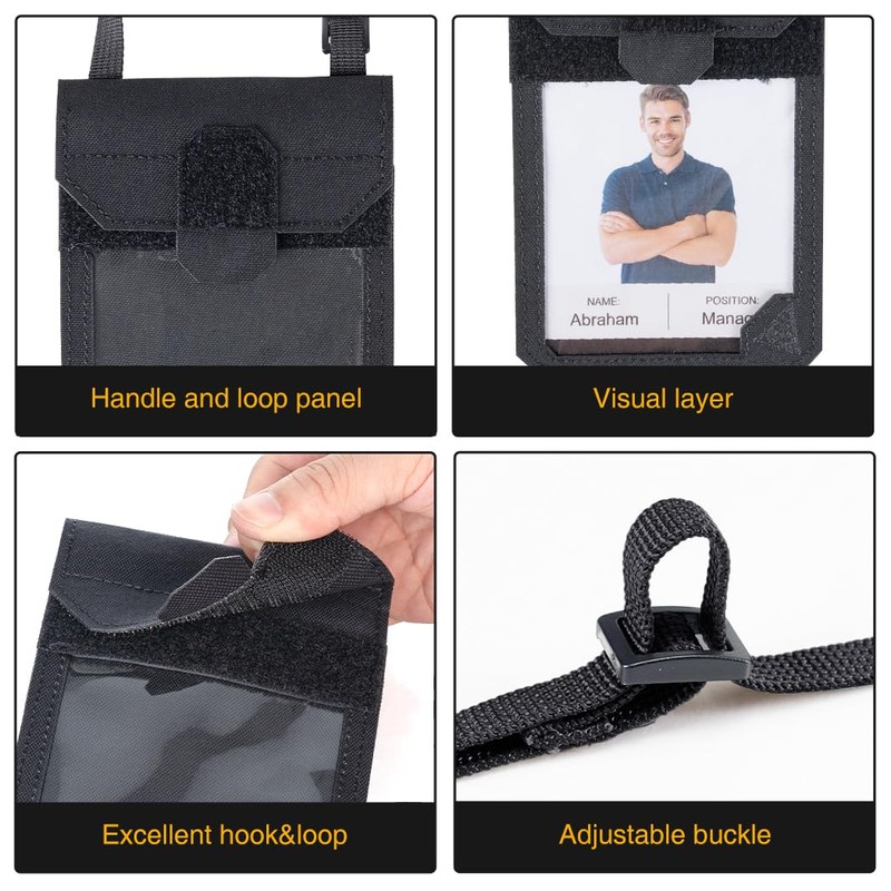 IDOGEAR Tactical ID Card Holder Visual Surface EDC Pouch with