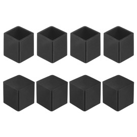M METERXITY 4-Pack Square Chair Leg Caps, 2" (50mm) PVC Chair Leg Floor Protectors for Chairs/Table/Bed, Furniture Feet Covers Cups Non-Slip End Tips