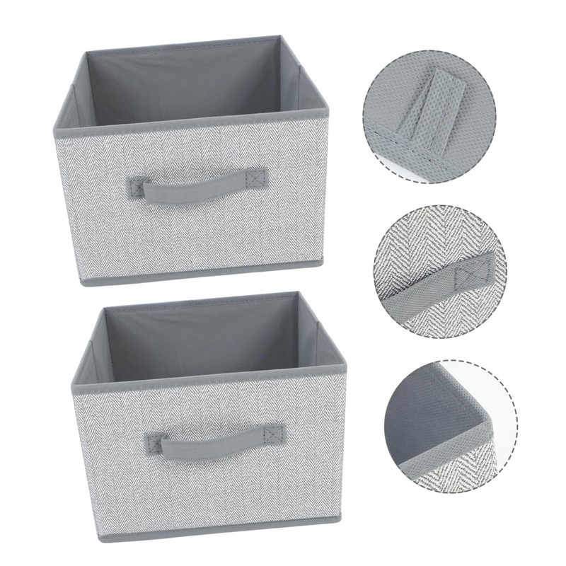Ciieeo Transform Your Closet 2pcs Fabric Cube Storage Bins Multi-functional