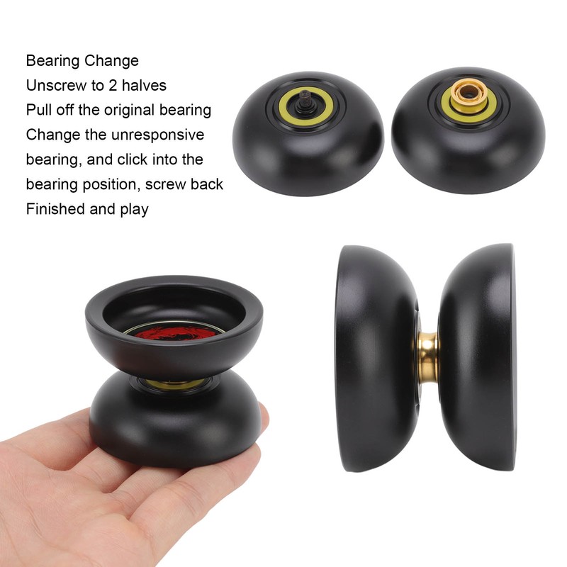Kids Yoyo Ball U Shape Unresponsive Bearing Stable Rotation Alloy