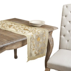 SARO LIFESTYLE Table Linen, 16" x 72", Gold