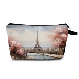 MoCaliduccious Eiffel Tower Makeup Bag Birthday Gifts for Women Friends Small Travel Cosmetic Bag Eiffel Tower Gifts Paris