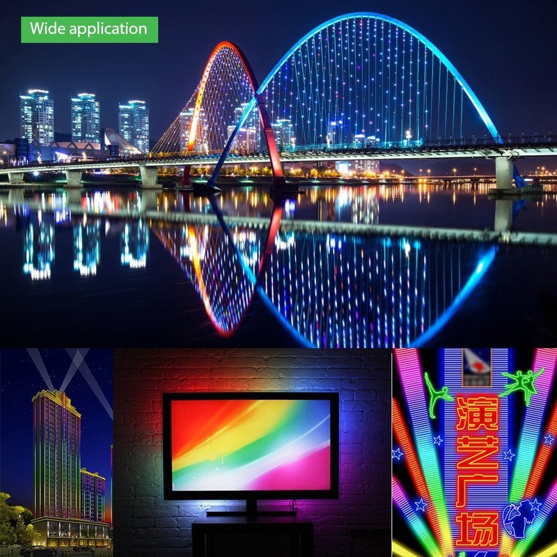 ALITOVE WS2812B Addressable LED Tape Light, 5050RGB SMD1m 144LED Pixels