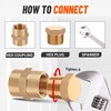Ailbiuko 24 PCS Brass Hex Pipe Plug Fittings Kits,Brass Plugs