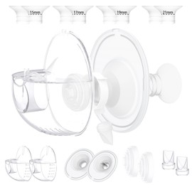 Two Complete Sets Compatible with Momcozy M5 Breast Pump Replacement Parts, 24mm Collection Cup and 15/17/19/21mm 8pcs Flange Size Kit for M5 only, not Other Models