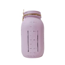 Lavender Painted Mason Jars Centerpieces for Tables, 32 oz Quart Jar, Purple Mason Jar Centerpieces for Baby Shower, Baby Shower Centerpieces for Tables Girl, Baptism Centerpieces for Tables Girl