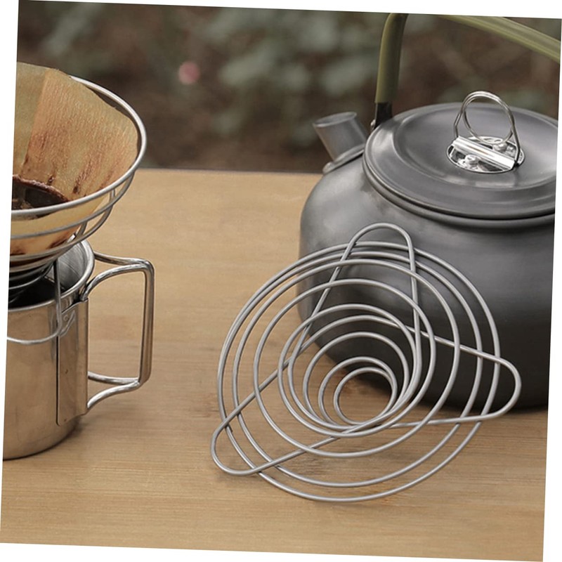 LALAFINA 1Pc Stainless Funnel Drip Stand with Filter Cup for