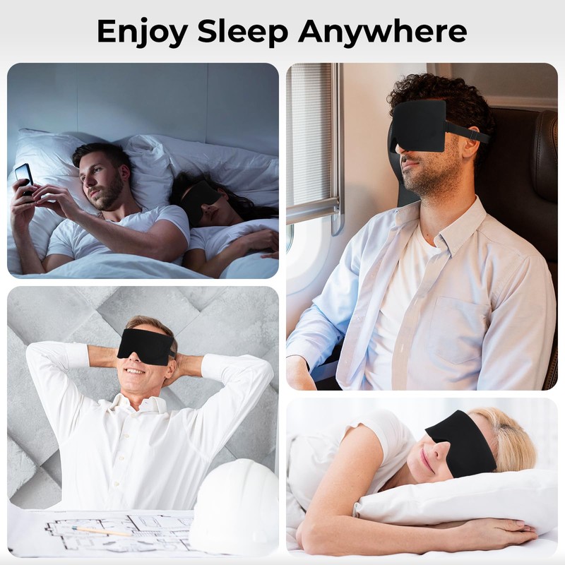 Alyvisun Blackout Sleep Mask, Deepen Eye Contour, Black