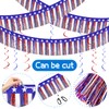 4 Pack 4th of July Decorations, 39 Feet Patriotic Foil
