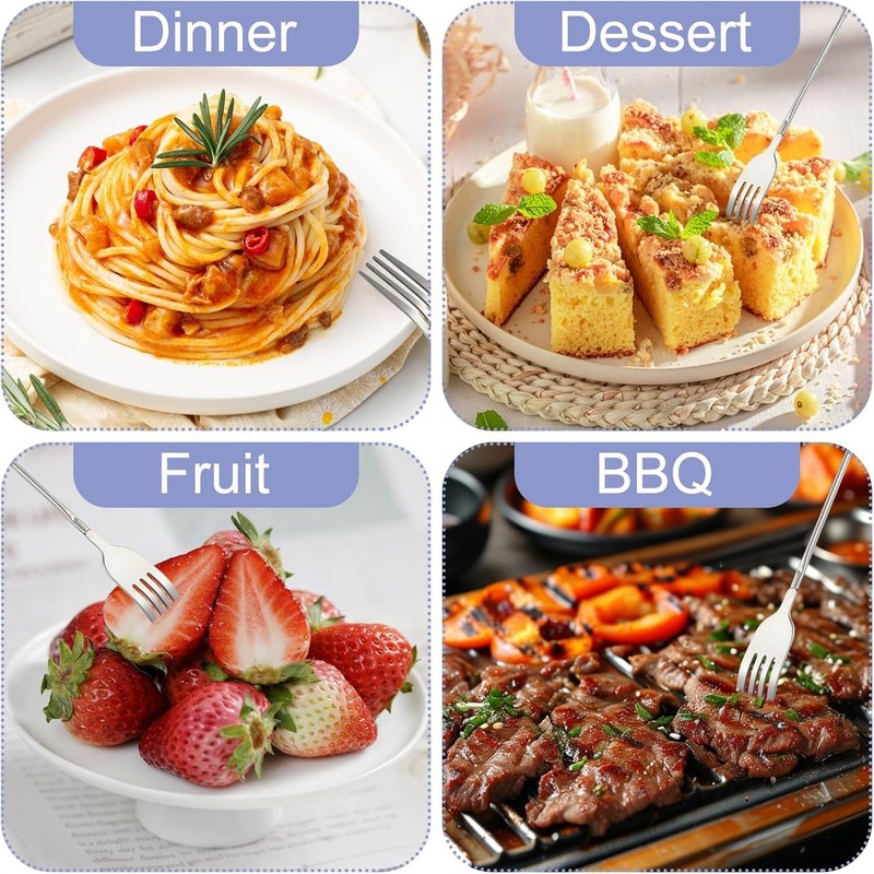 Telescopic Fork - 22 to 64cm Extendable Fork Stainless Steel