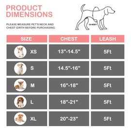 MoNiBloom No Pull Dog Harness w/Leash Set, Reflective Soft Puppy Padded Vest for Walking, Training, Easy to Put on Small Dogs - Pink, XS