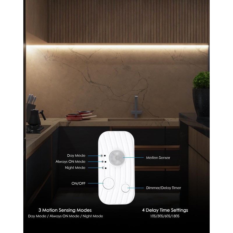 Aclorol USB 5 V COB LED Strip with Motion Sensor