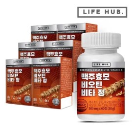 LifeHerb Brewer's Yeast Biotin Vita Tablets 6 cans (360 tablets), 12-month supply / 라이프허브 맥주효모 비오틴 비타 정 6통(360정) 12개월분 없음