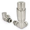Delta Corner TRV Satin Nickel Thermostatic Radiator Valve and lockshield