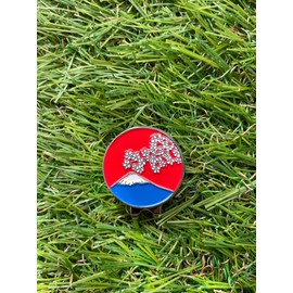 Don Flyee Golf Marker Magnet Japanese Landscape Mount Fuji Cherry Blossom Alloy Hat Clip E0042