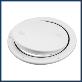 INFINAUTO 8" Boat White Circular Inspection Hatch Deck with Detachable Cover Stylish Design