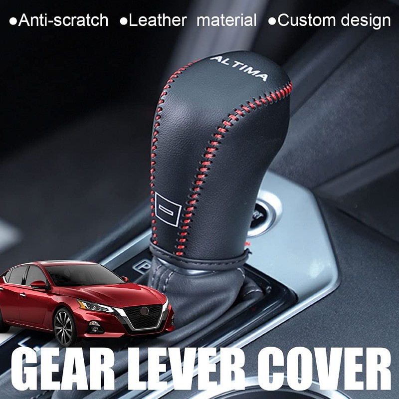 XITER For Genuine Leather Gear Shift Knob Cover Car Protect