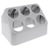 Vollrath Gray Silv-A-Tainer 6-Hole Plastic Silverware Container