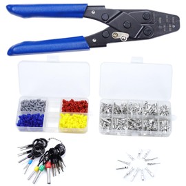 Connector Pins Kit Crimped Terminal Automotive Car Electrical 1/1.5/1.8/2.2/2.8/3.5mm Motorcycle ATV Wire Removal Non-Insulated Plug Male Female Crimp Set, Wire Pin Connectors kit, Terminal Pin Kit