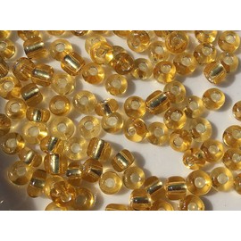 Czech Glass Seed Beads Size:6/0 40 gr / 1.4 oz… (Gold Silver Lined)