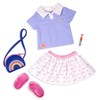 Our Generation Rainbow Academy Outfit – Multi-coloured School Uniform with