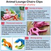 Paifeancodill 4 Pcs Beach Towel Clips, Parrot & Flamingo Towel