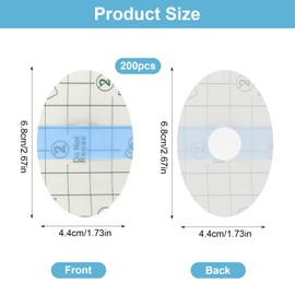 Waterproof Ear Patches, Pack of 200 Ultra Thin Transparent Ear Covers for Showering, Hearing Protection, Waterproof Ear Stickers for Swimming Bathing Salon Spa