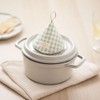&NE NHK-225-NCGR Triangular Pot Holder, Natural Check Green, Pot Mittens,