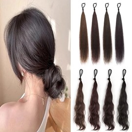 Dango hair partial wig ponytail bundle upstyle easy fixing (KYR-WEFF3E5) Perm - dark brown ONE / 당고머리 부분가발 똥머리 묶음 업스타일 간편고정 (KYR-WEFF3E5) 파마-흑갈색ONE