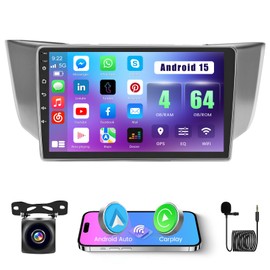 Inefala 4+64G Radio for Lexus RX300 RX330 RX350 RX400H 2004-2009 Android 15 CarPlay Stereo IPS 9" Touchscreen Android Auto Bluetooth 5.0 GPS EQ 13UI Backup Camera