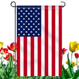 Anley Double Sided Premium Garden Flag, US National Garden Flag - American United States July 4th Independence Day Patriotic Decorative Yard Flags - Weather Resistant & Double Stitched - 18 x 12.5 Inch