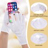 Mabor 2 Pairs White Fingerless Gloves - Breathable Eczema-Friendly Hand