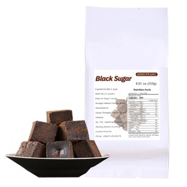 Black sugar 8.81 oz -Handmade by ancient method-Brewing black sugar tea from sugarcane-Fragrant and mellow 原味黑糖250g