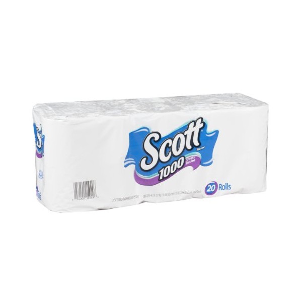 Scott Bath Tissue White Bundle Pack 20-Pack 1000