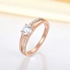 YL Solitaire Wedding Rings for Women 925 Sterling Silver Statement
