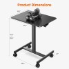 FCJ Adjustable Rolling Laptop Computer Cart for Home Office or